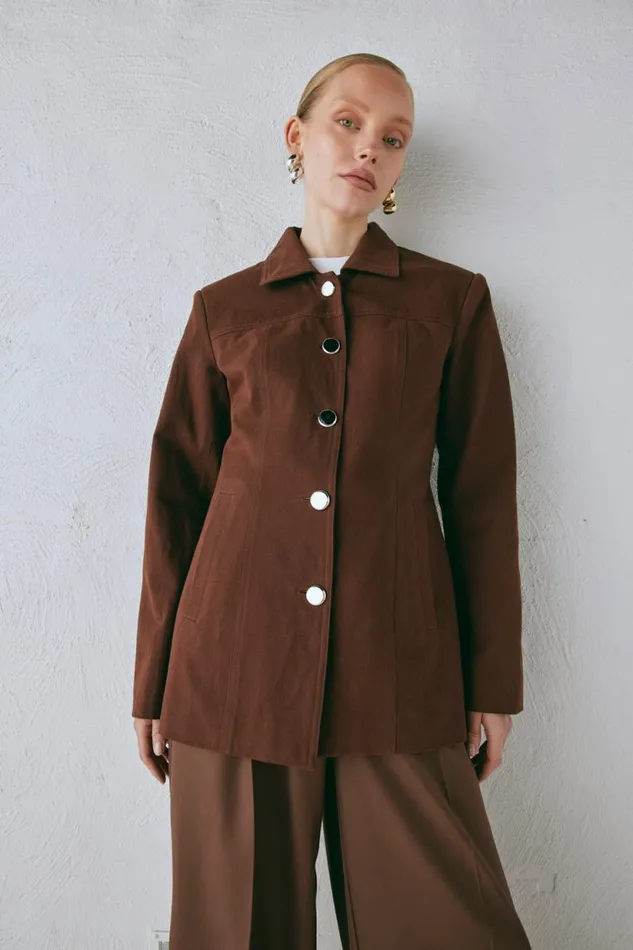 Women VRG GRL Sets Esti Jacket Chocolate Women VRG GRL Sets Esti Jacket Chocolate