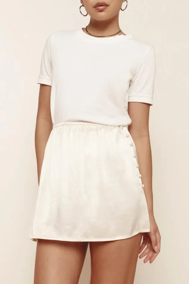 Women VRG GRL Sets Freya Mini Skirt Cream