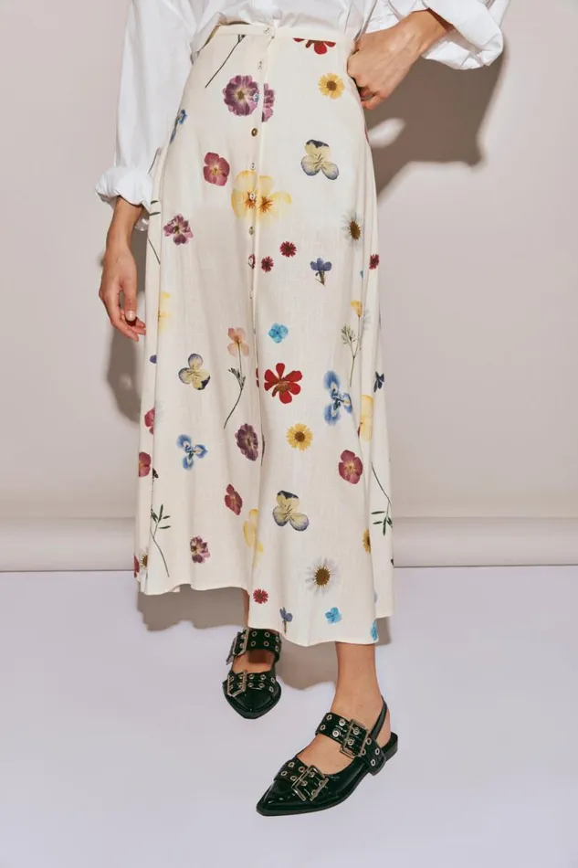 Women VRG GRL Sets Love Language Midi Skirt Floral Women VRG GRL Sets Love Language Midi Skirt Floral