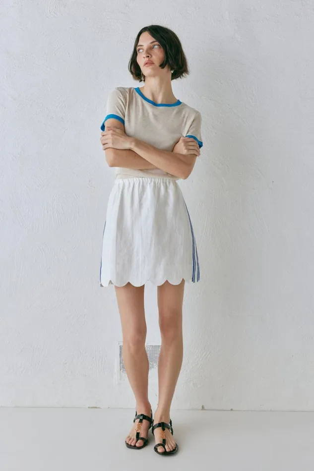 Women VRG GRL Sets Nature Of Art Linen Mini Skirt Vienna
