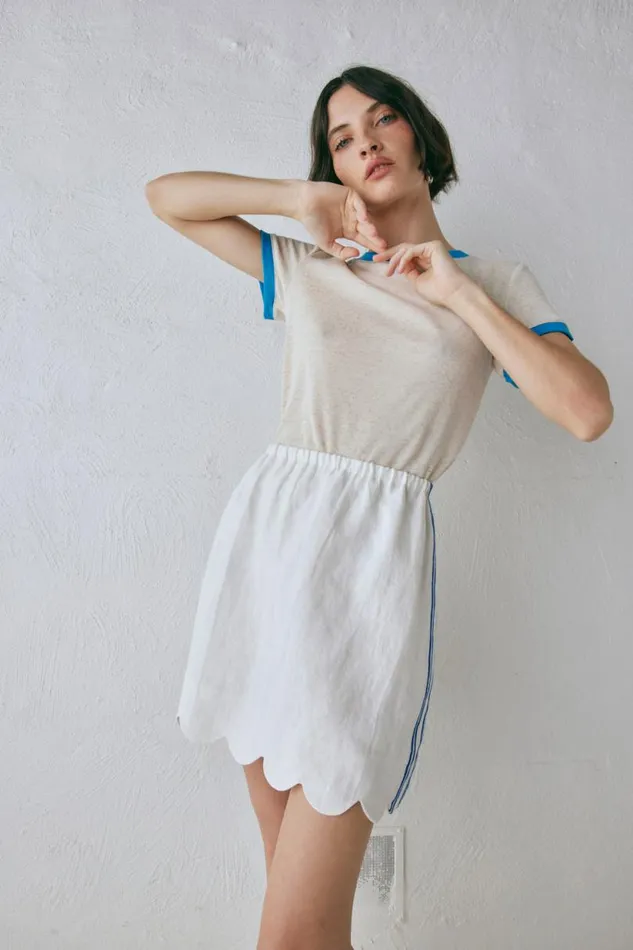 Women VRG GRL Sets Nature Of Art Linen Mini Skirt Vienna Women VRG GRL Sets Nature Of Art Linen Mini Skirt Vienna