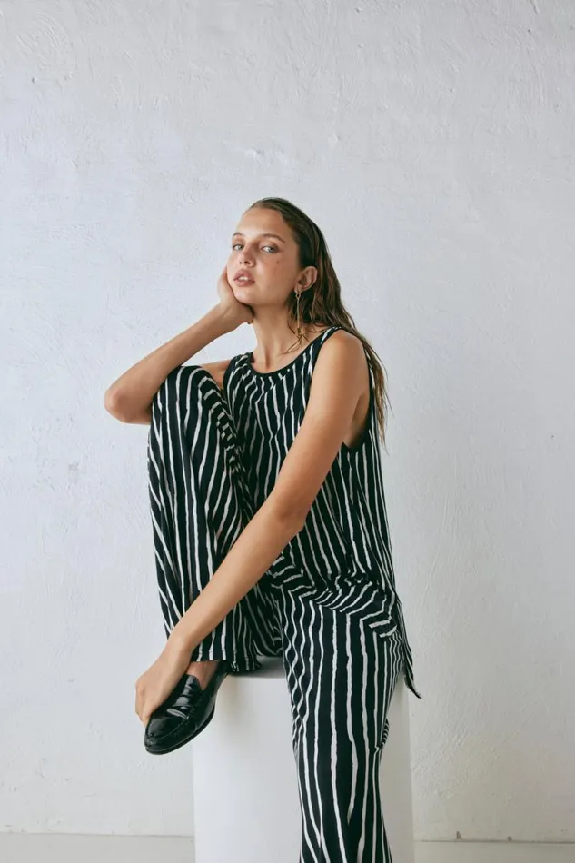 Women VRG GRL Sets Rieti Pants Black Stripe Women VRG GRL Sets Rieti Pants Black Stripe