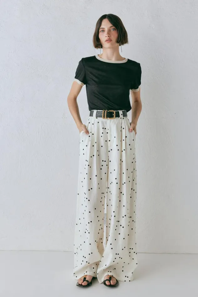 Women VRG GRL Sets Skye Linen Pants Dot Women VRG GRL Sets Skye Linen Pants Dot