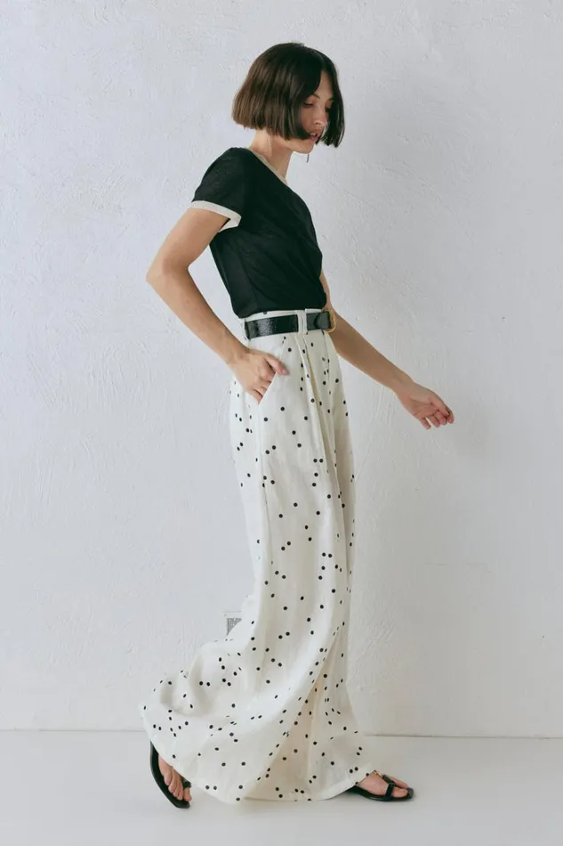 Women VRG GRL Sets Skye Linen Pants Dot Women VRG GRL Sets Skye Linen Pants Dot