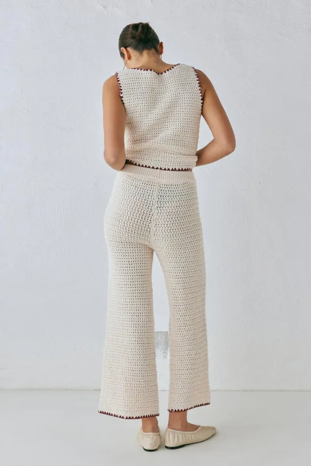 Women VRG GRL Sets Stella Knit Pants Cream Women VRG GRL Sets Stella Knit Pants Cream