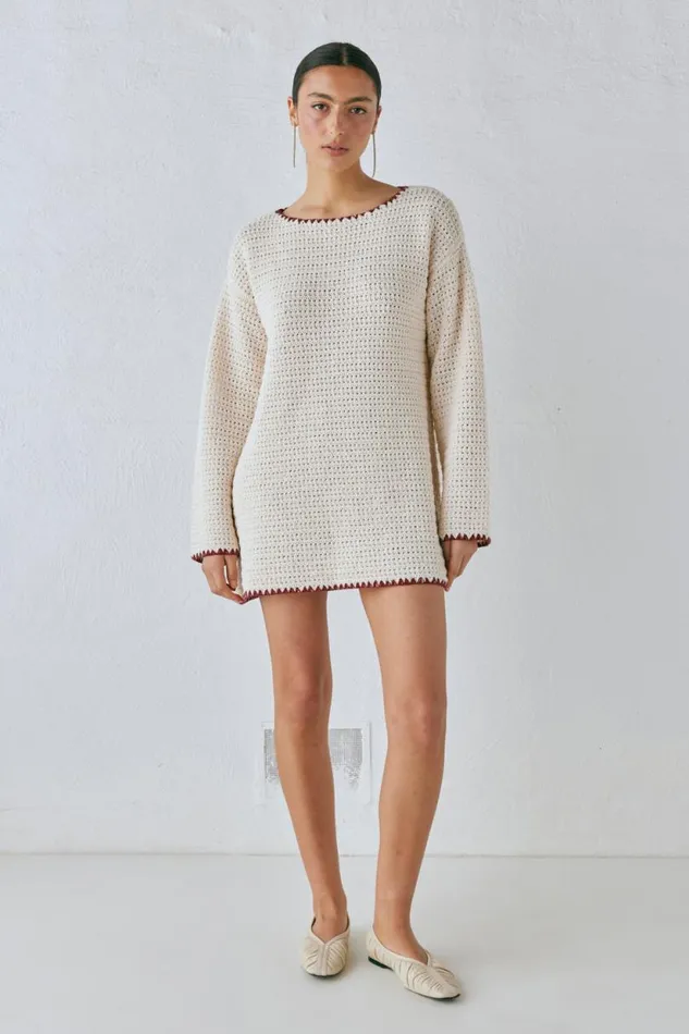 Women VRG GRL Sets Stella Knit Tunic Cream Women VRG GRL Sets Stella Knit Tunic Cream