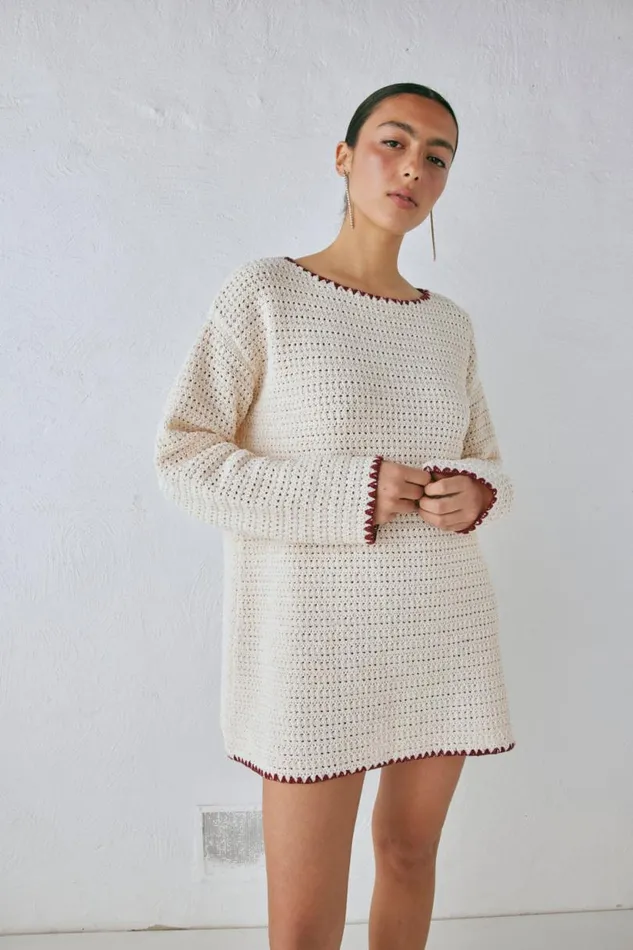 Women VRG GRL Sets Stella Knit Tunic Cream Women VRG GRL Sets Stella Knit Tunic Cream