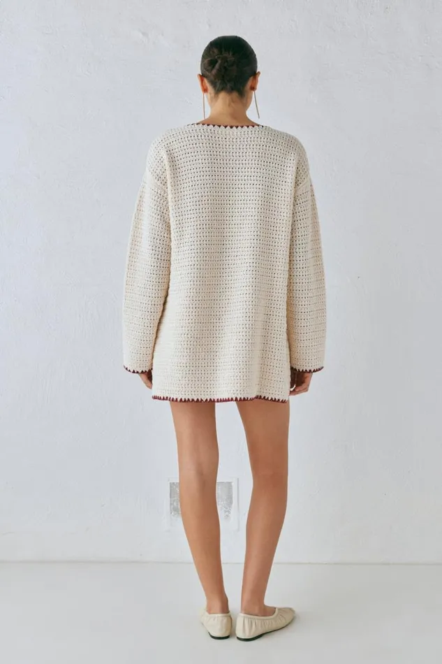 Women VRG GRL Sets Stella Knit Tunic Cream Women VRG GRL Sets Stella Knit Tunic Cream