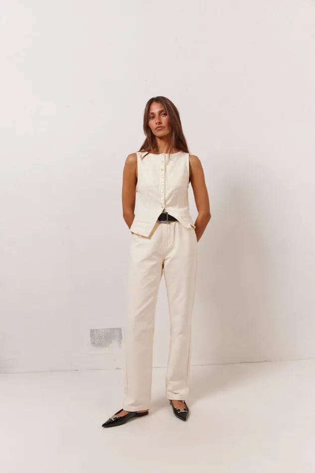 Women VRG GRL Sets Suki Denim Jeans Cream