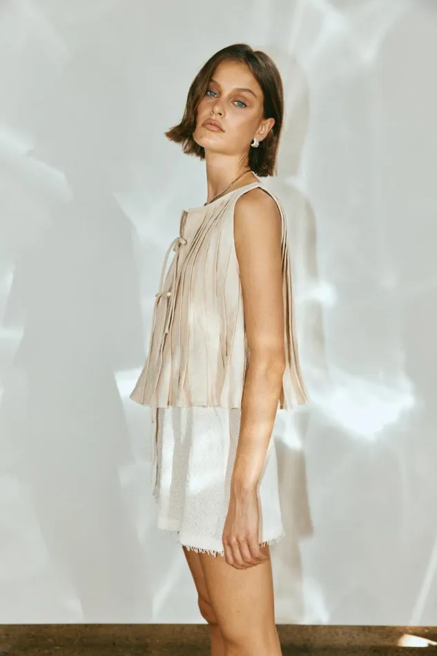Women VRG GRL Sets Valeria Linen Top Oatmeal Women VRG GRL Sets Valeria Linen Top Oatmeal
