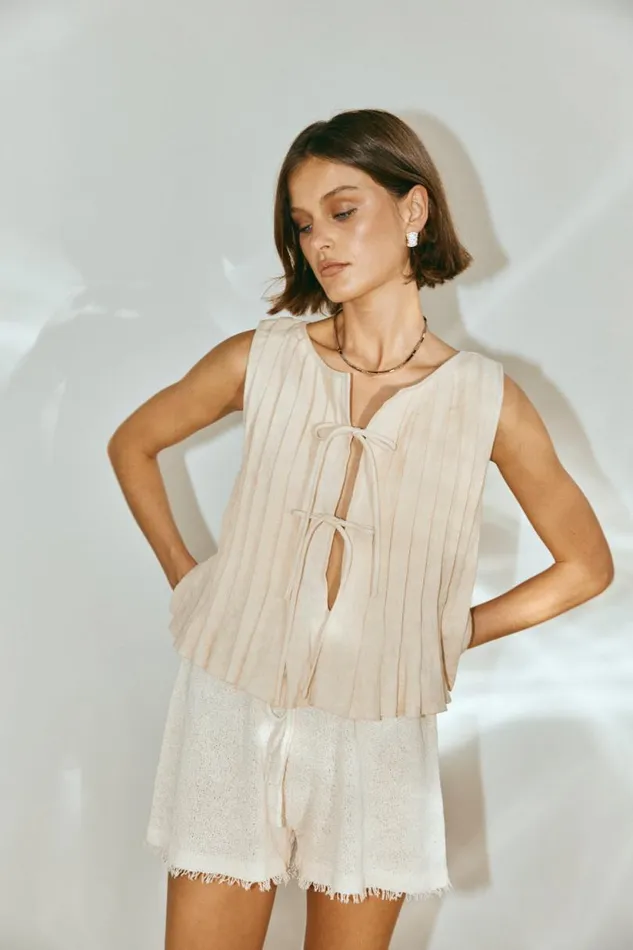 Women VRG GRL Sets Valeria Linen Top Oatmeal Women VRG GRL Sets Valeria Linen Top Oatmeal