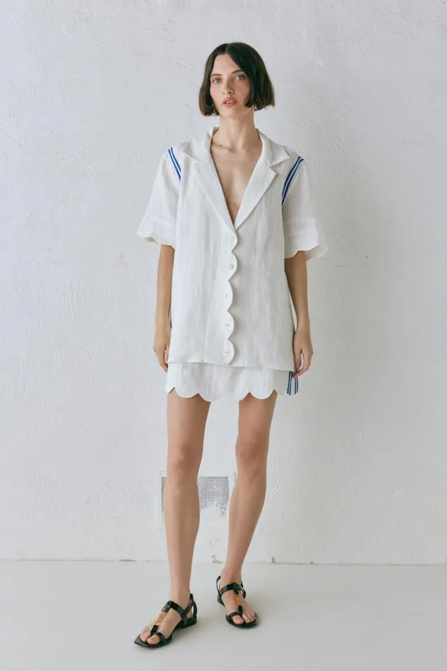 Women VRG GRL Shirts Gigi Linen Shirt Vienna Women VRG GRL Shirts Gigi Linen Shirt Vienna