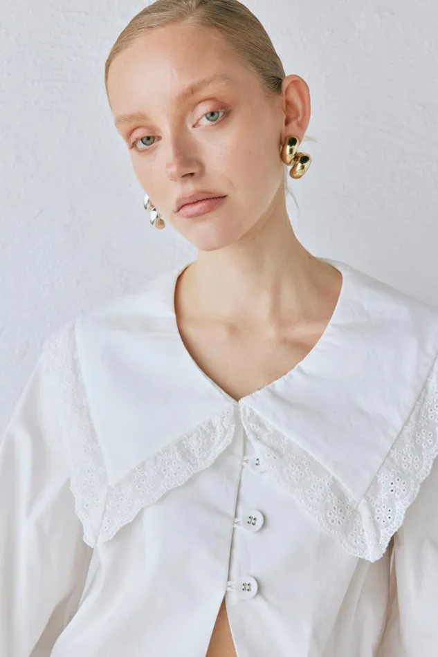 Women VRG GRL Shirts Mae Blouse White Women VRG GRL Shirts Mae Blouse White