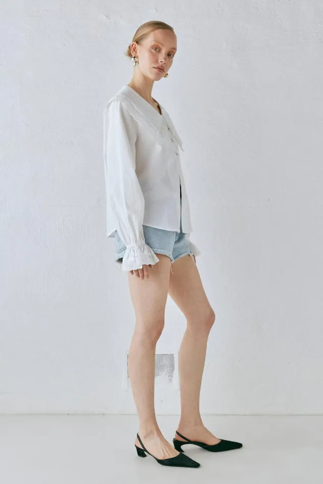 Women VRG GRL Shirts Mae Blouse White Women VRG GRL Shirts Mae Blouse White