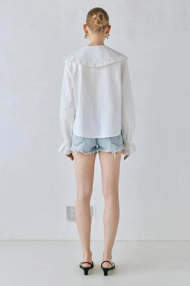 Women VRG GRL Shirts Mae Blouse White Women VRG GRL Shirts Mae Blouse White