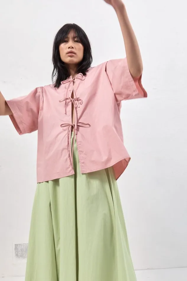 Women VRG GRL Shirts Naomi Smock Top Rose Women VRG GRL Shirts Naomi Smock Top Rose