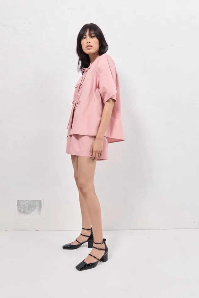 Women VRG GRL Shirts Naomi Smock Top Rose Women VRG GRL Shirts Naomi Smock Top Rose