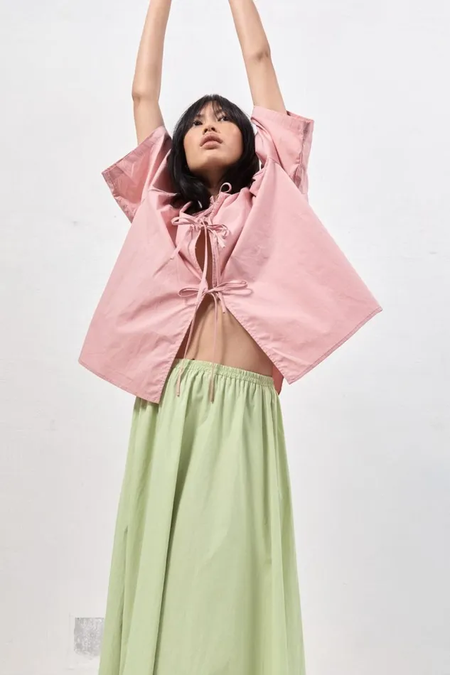 Women VRG GRL Shirts Naomi Smock Top Rose Women VRG GRL Shirts Naomi Smock Top Rose