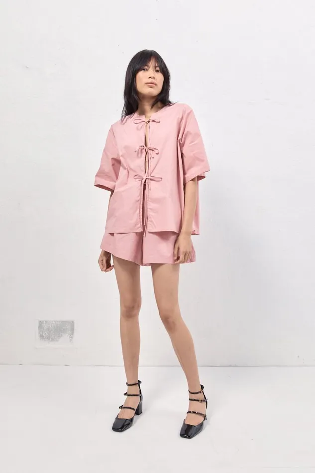 Women VRG GRL Shirts Naomi Smock Top Rose Women VRG GRL Shirts Naomi Smock Top Rose