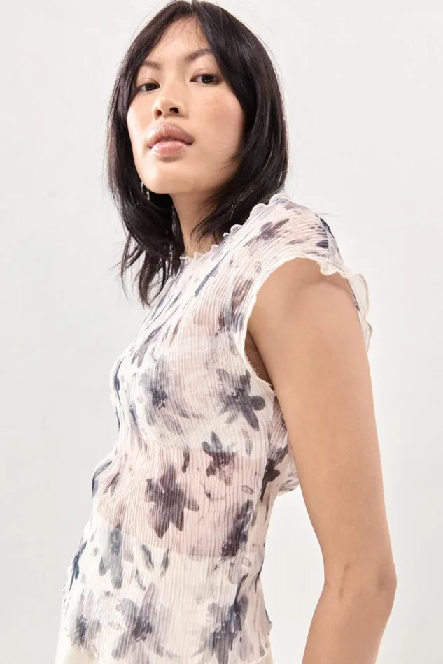 Women VRG GRL Short Sleeve Retrofuture Top Charcoal