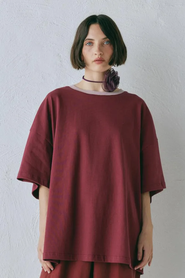 Women VRG GRL Short Sleeve Willow Tee Wine