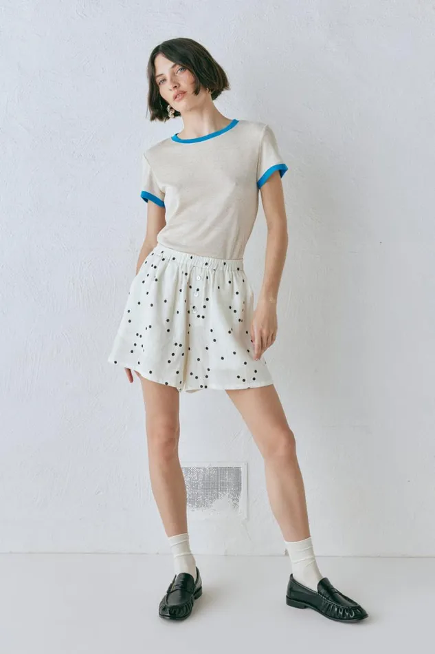 Women VRG GRL Shorts Eliza Linen Shorts Dot Women VRG GRL Shorts Eliza Linen Shorts Dot