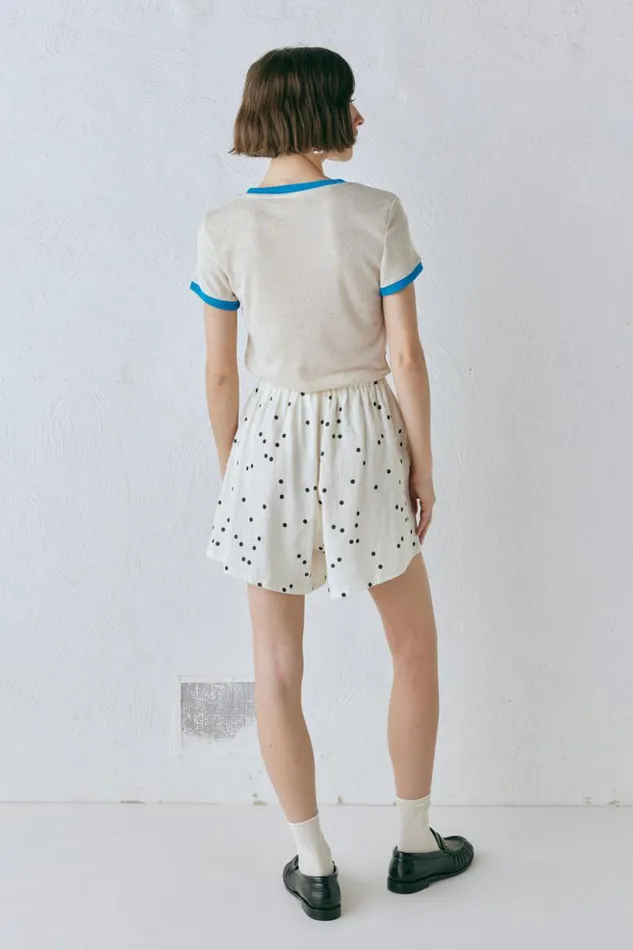 Women VRG GRL Shorts Eliza Linen Shorts Dot Women VRG GRL Shorts Eliza Linen Shorts Dot