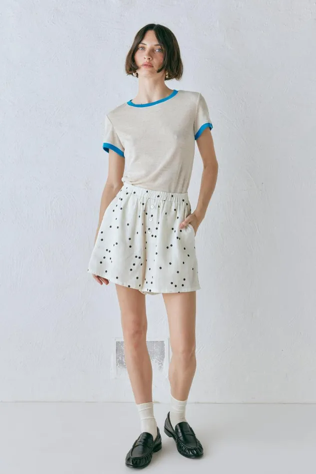 Women VRG GRL Shorts Eliza Linen Shorts Dot Women VRG GRL Shorts Eliza Linen Shorts Dot
