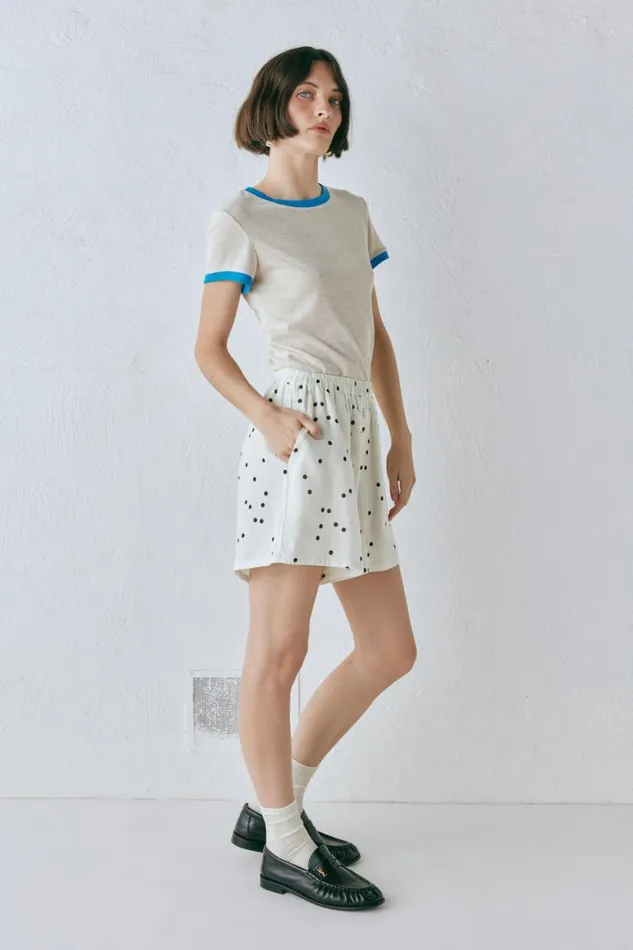 Women VRG GRL Shorts Eliza Linen Shorts Dot Women VRG GRL Shorts Eliza Linen Shorts Dot