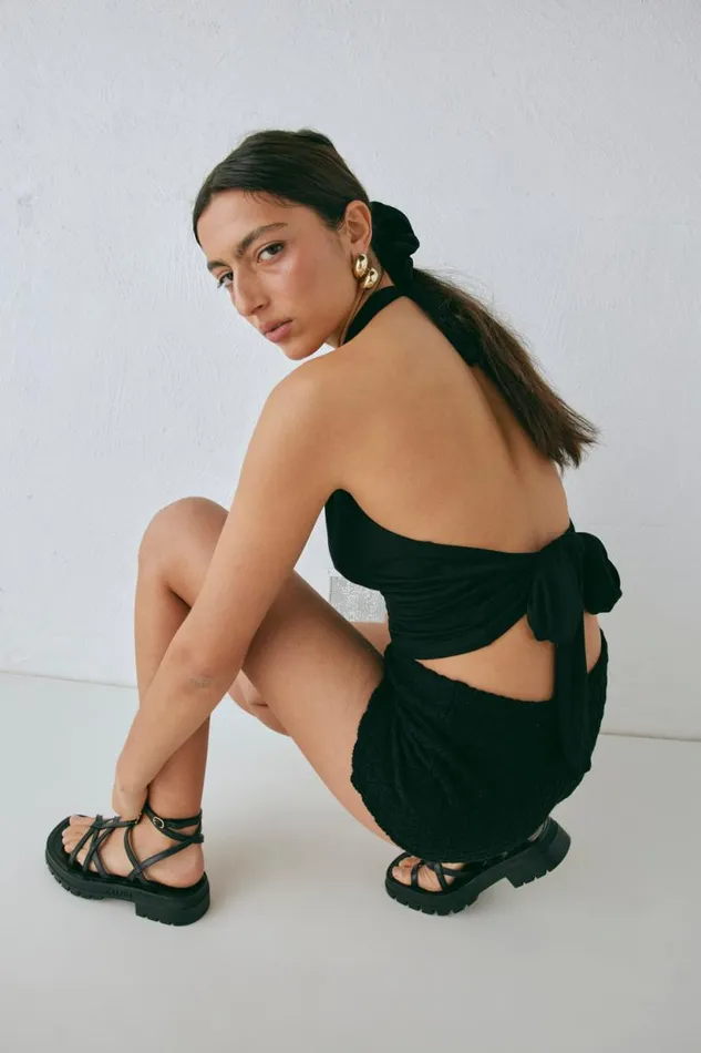 Women VRG GRL Shorts Inner Glow Knit Shorts Black Women VRG GRL Shorts Inner Glow Knit Shorts Black