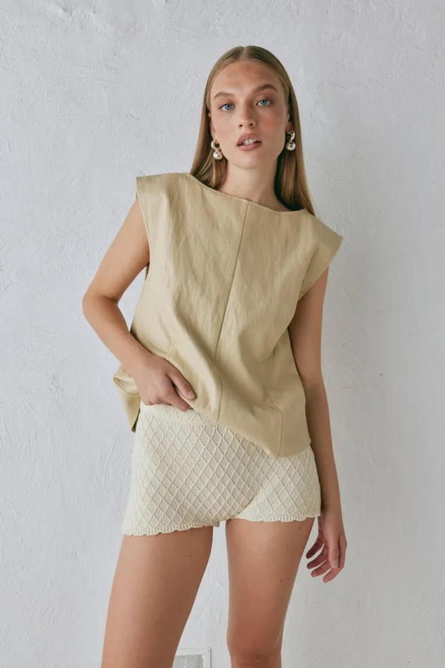 Women VRG GRL Shorts Inner Glow Knit Shorts Cream Women VRG GRL Shorts Inner Glow Knit Shorts Cream