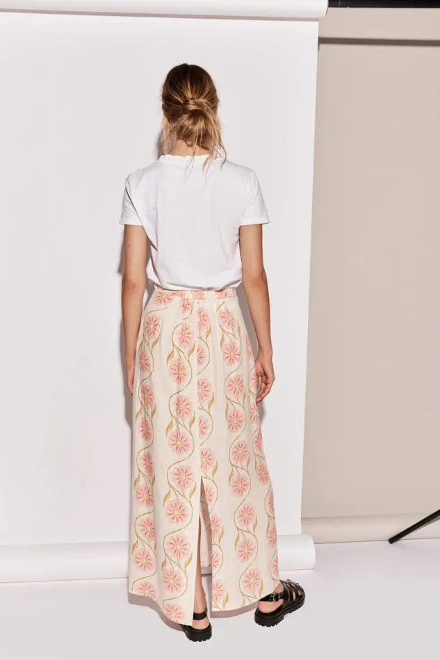 Women VRG GRL Skirts Ari Linen Maxi Skirt Bloom Women VRG GRL Skirts Ari Linen Maxi Skirt Bloom