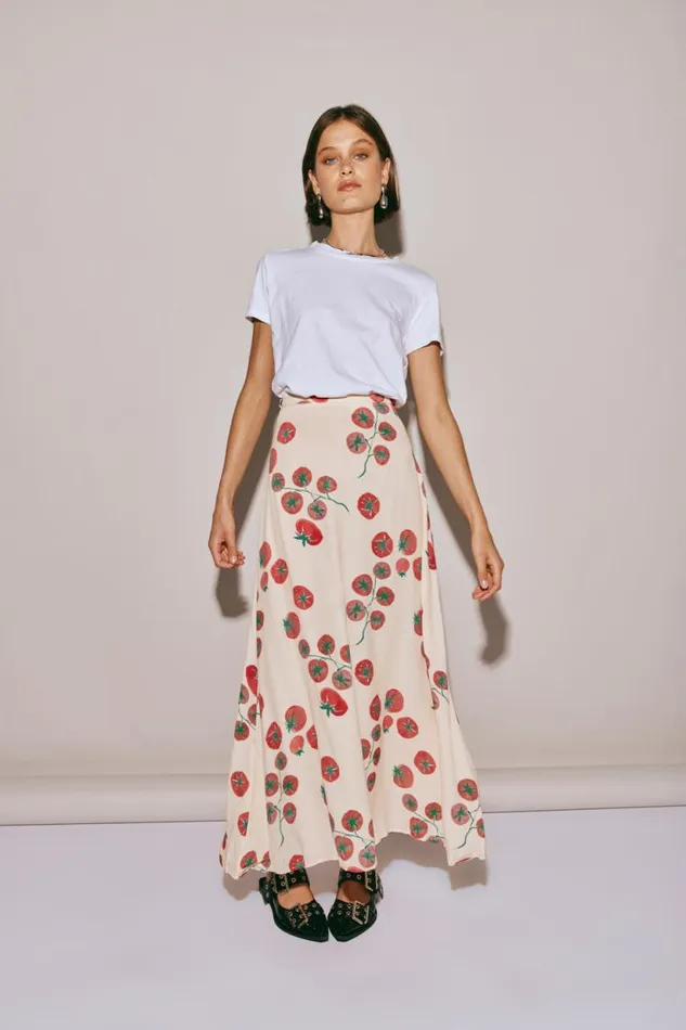 Women VRG GRL Skirts Brie Midi Skirt Roma