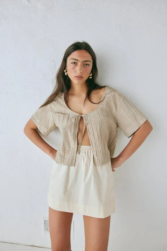 Women VRG GRL Skirts Elka Mini Skirt Cream