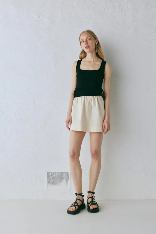 Women VRG GRL Skirts Elka Mini Skirt Cream Women VRG GRL Skirts Elka Mini Skirt Cream