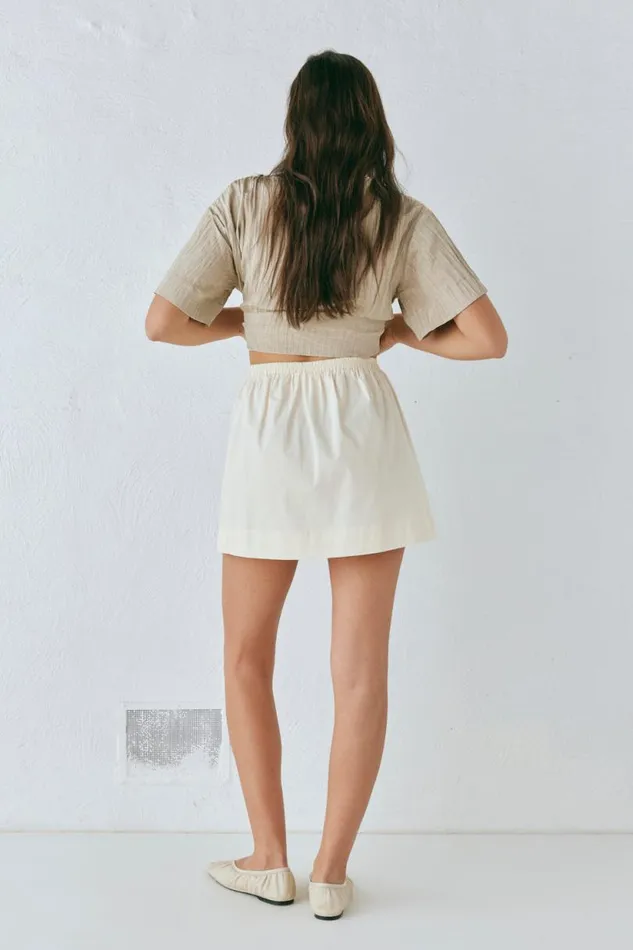 Women VRG GRL Skirts Elka Mini Skirt Cream Women VRG GRL Skirts Elka Mini Skirt Cream