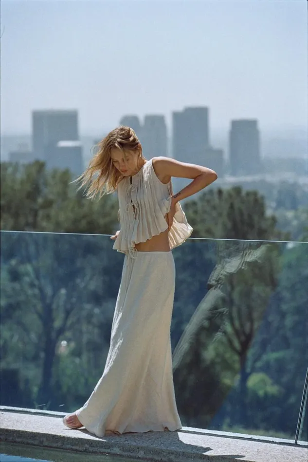 Women VRG GRL Skirts Elodie Linen Maxi Skirt Oatmeal Women VRG GRL Skirts Elodie Linen Maxi Skirt Oatmeal