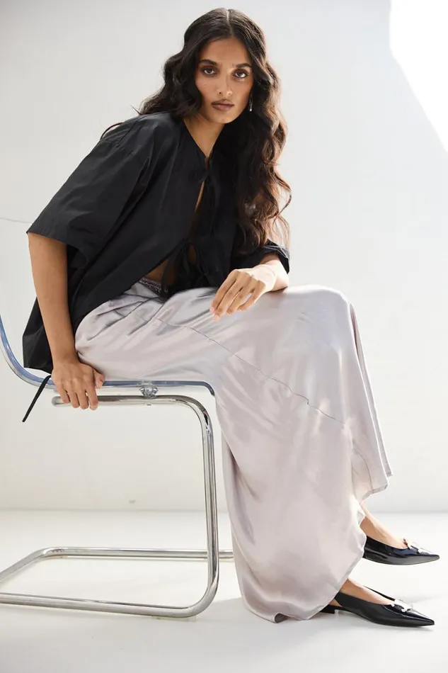 Women VRG GRL Skirts Florence Bias Cut Maxi Skirt Silver Women VRG GRL Skirts Florence Bias Cut Maxi Skirt Silver