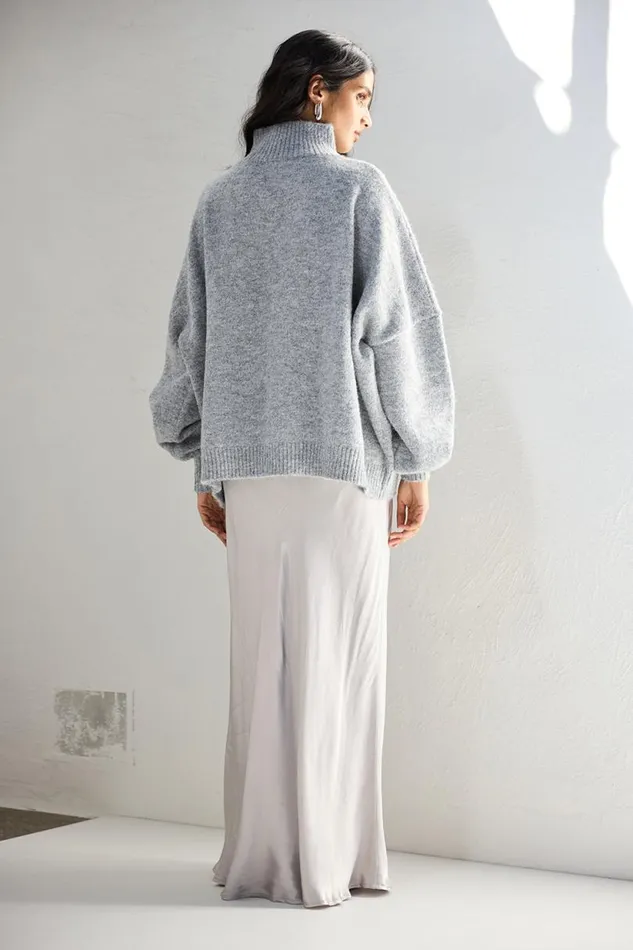 Women VRG GRL Skirts Florence Bias Cut Maxi Skirt Silver Women VRG GRL Skirts Florence Bias Cut Maxi Skirt Silver