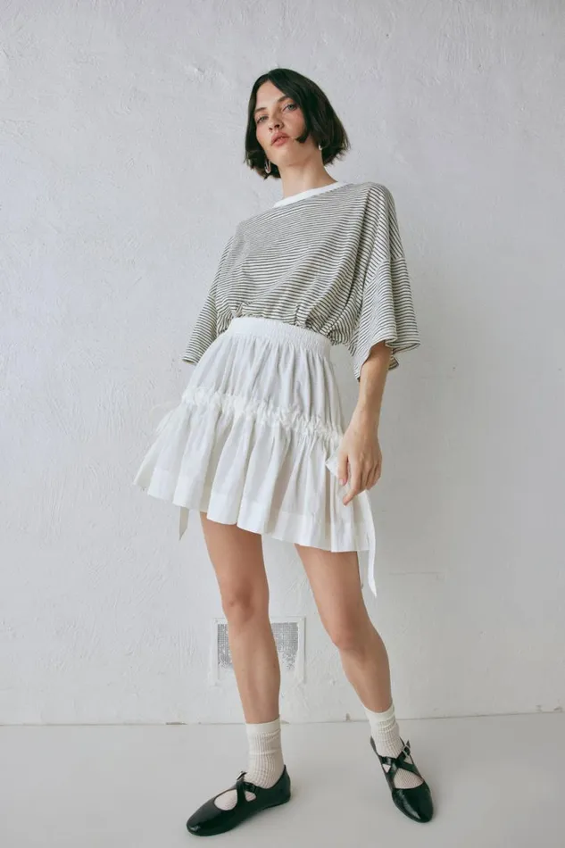 Women VRG GRL Skirts Lily Mini Skirt White Women VRG GRL Skirts Lily Mini Skirt White
