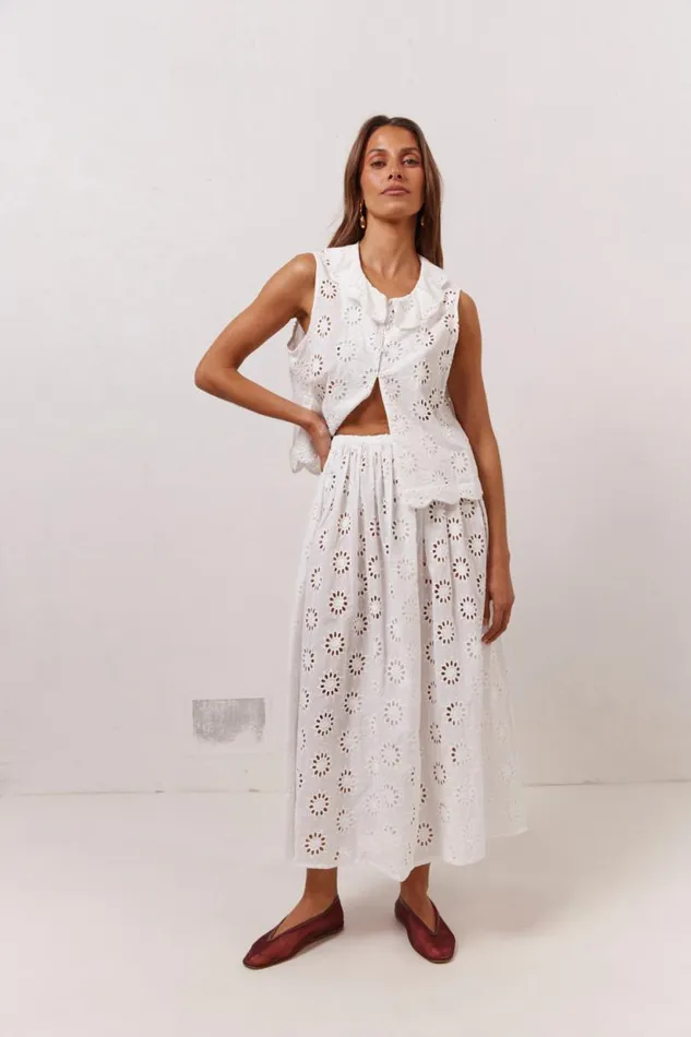Women VRG GRL Skirts Maisie Midi Skirt Anglaise