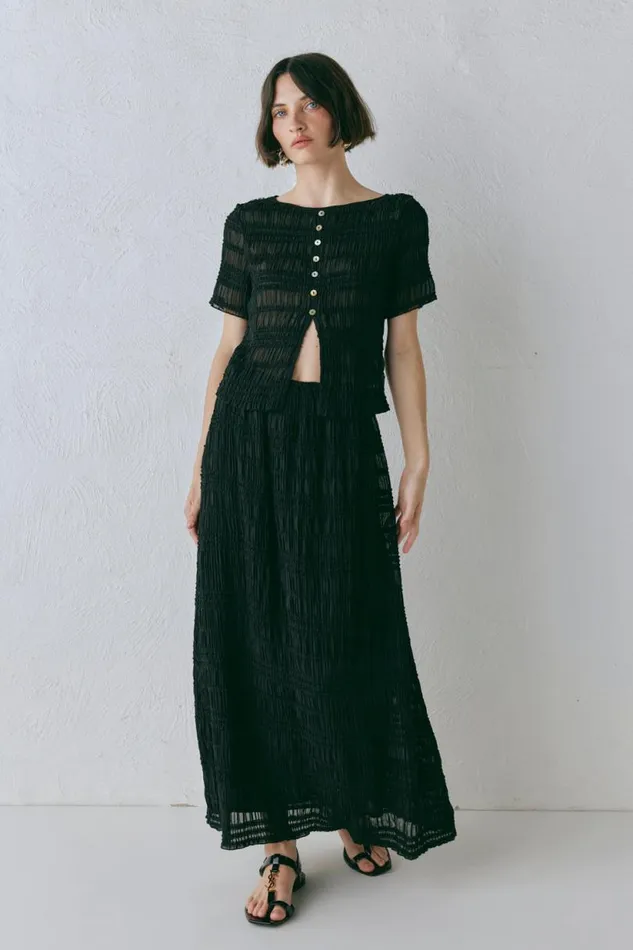 Women VRG GRL Skirts Mia Midi Skirt Black Women VRG GRL Skirts Mia Midi Skirt Black
