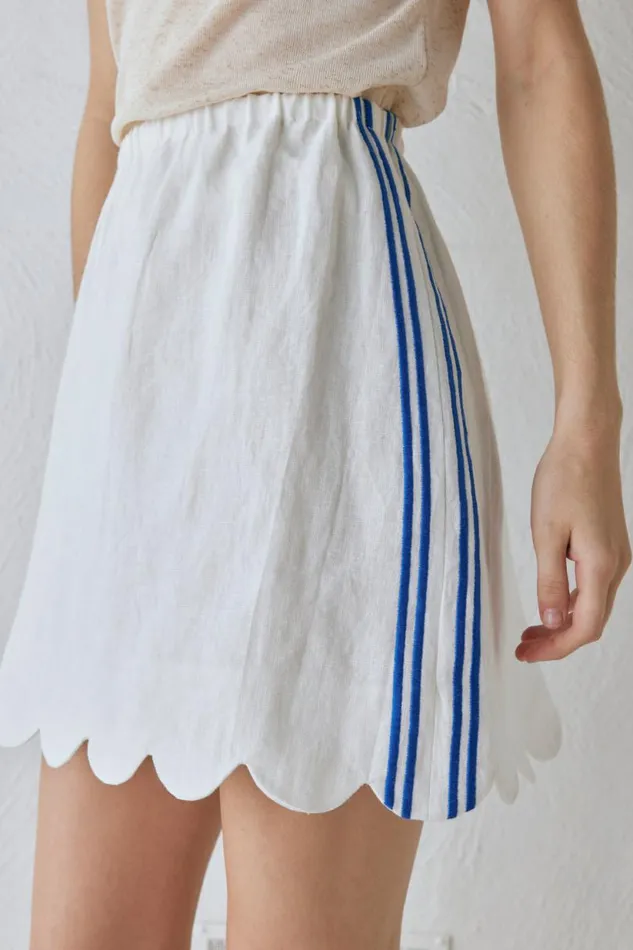 Women VRG GRL Skirts Nature Of Art Linen Mini Skirt Vienna Women VRG GRL Skirts Nature Of Art Linen Mini Skirt Vienna