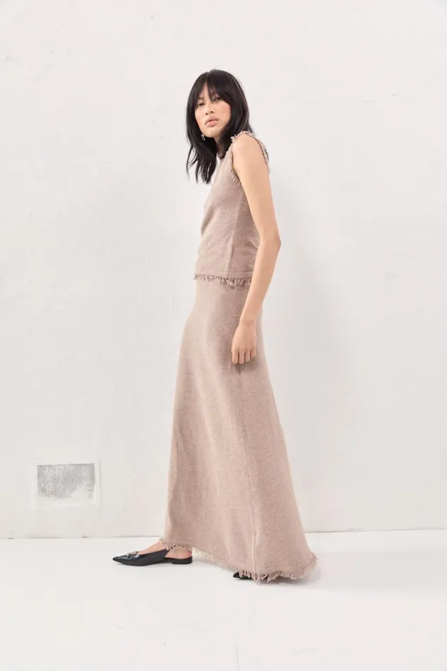 Women VRG GRL Skirts Rowe Knit Maxi Skirt Mocha Women VRG GRL Skirts Rowe Knit Maxi Skirt Mocha