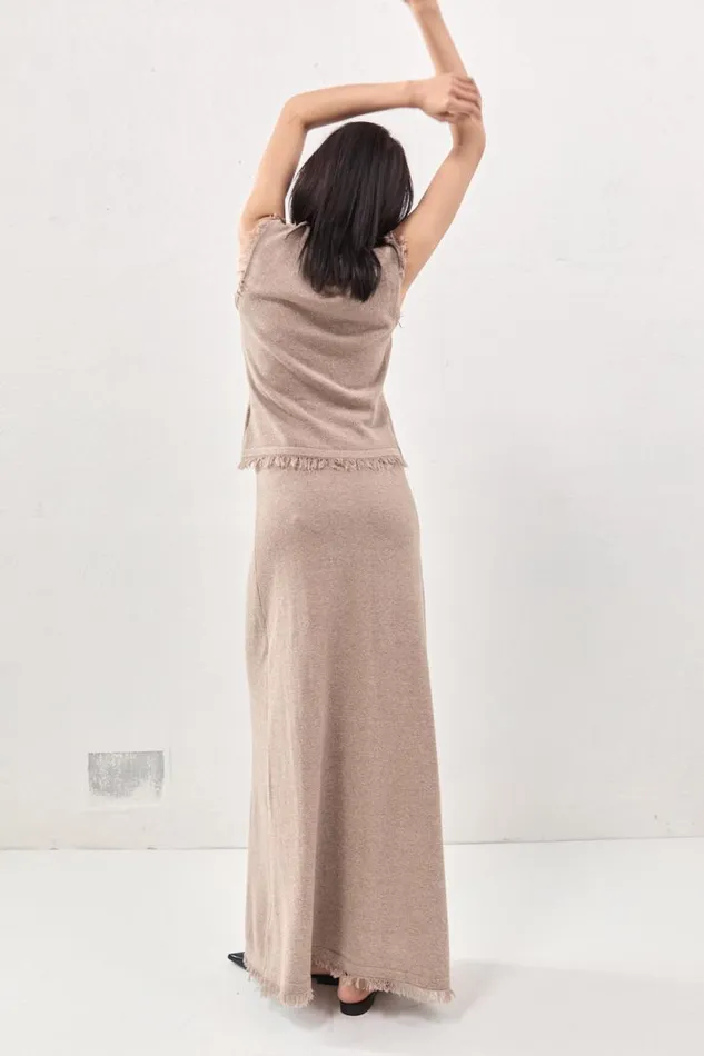 Women VRG GRL Skirts Rowe Knit Maxi Skirt Mocha Women VRG GRL Skirts Rowe Knit Maxi Skirt Mocha