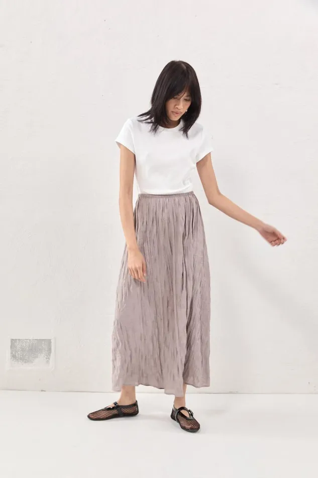 Women VRG GRL Skirts Solara Midi Skirt Smoke Women VRG GRL Skirts Solara Midi Skirt Smoke