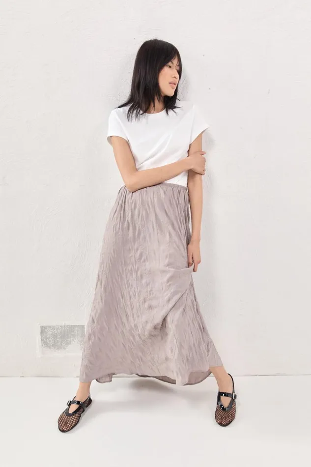 Women VRG GRL Skirts Solara Midi Skirt Smoke Women VRG GRL Skirts Solara Midi Skirt Smoke