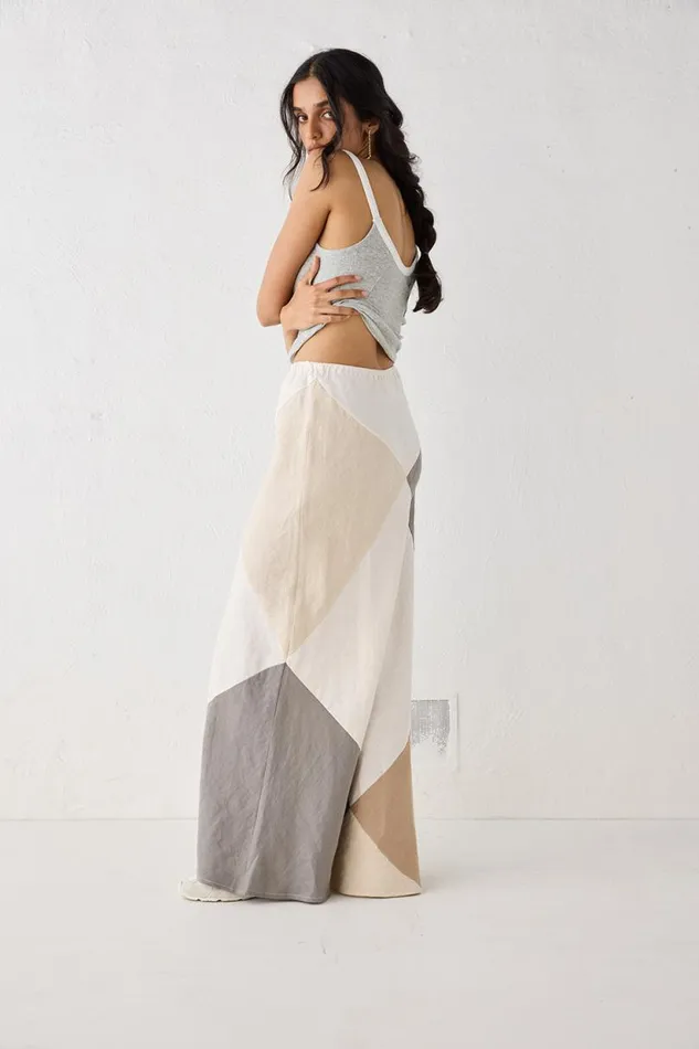 Women VRG GRL Skirts Valencia Bias Cut Linen Maxi Skirt Charcoal Women VRG GRL Skirts Valencia Bias Cut Linen Maxi Skirt Charcoal