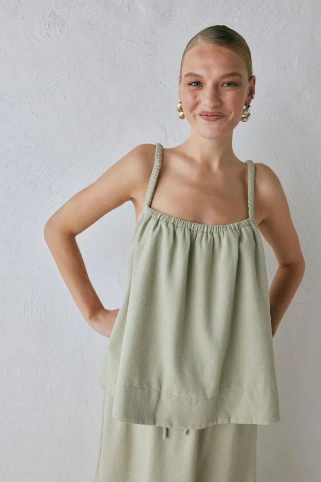 Women VRG GRL Sleeveless Etta Top Sage