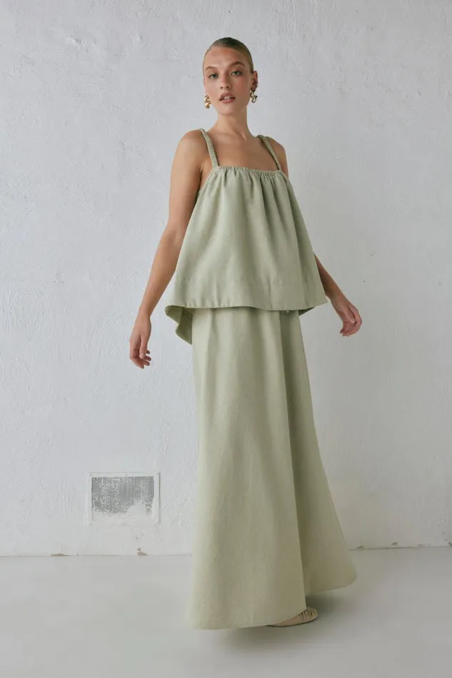 Women VRG GRL Sleeveless Etta Top Sage Women VRG GRL Sleeveless Etta Top Sage